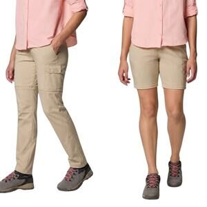 2004 Zip Off Columbia Vintage Hiking Pant Convertible 6” Shorts Size 8 Sand